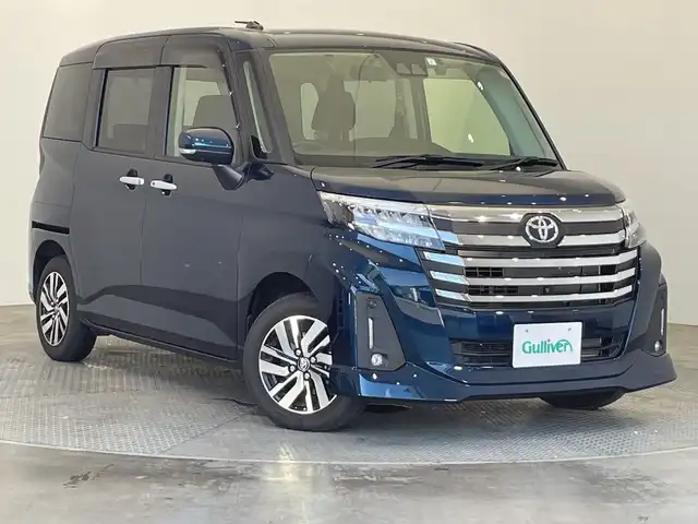 トヨタ ルーミー カスタムG 栃木県 2023(令5)年 0.5万km 紺 ディスプレイオーディオ/（Applecarplay/Androidauto/Bluetooth/USB/TV）/全方位モニター/前方ドライブレコーダー/ETC/シートヒーター/スマートアシスト/前後コーナーセンサー/両側パワースライドドア/純正アルミホイール/純正フロアマット/LEDヘッドライト/スマートキー/プッシュスタート