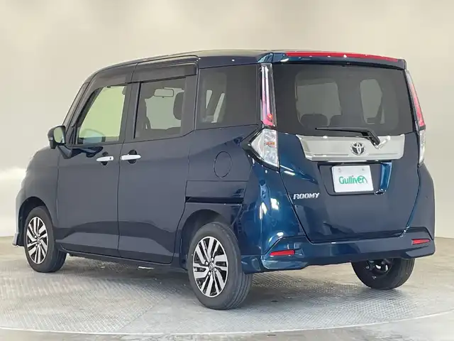 トヨタ ルーミー カスタムG 栃木県 2023(令5)年 0.5万km 紺 ディスプレイオーディオ/（Applecarplay/Androidauto/Bluetooth/USB/TV）/全方位モニター/前方ドライブレコーダー/ETC/シートヒーター/スマートアシスト/前後コーナーセンサー/両側パワースライドドア/純正アルミホイール/純正フロアマット/LEDヘッドライト/スマートキー/プッシュスタート