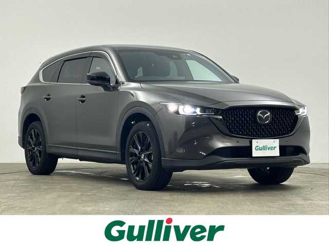 マツダ ＣＸ－８ 25S ブラックトーンED 千葉県 2023(令5)年 1.6万km チタニウムフラッシュマイカ 禁煙車/マツダセーフティサポート/・ドライバー・アテンション・アラート/・車線逸脱警報システム/・ブラインドスポットモニター/・レーンキープアシスト/・スマートブレーキサポート/・スマートシティブレーキサポート/・ヘッドアップディスプレイ/・コーナーセンサー/・レーダークルーズコントロール/純正メモリナビ/・USB/Bluetooth/フルセグTV/・ETC/・全方位カメラ/ハーフレザーシート/・パワーシート/・セカンドシートヒーター/革巻きステアリング/・ステアリングスイッチ/・ステアリングヒーター/MT付きAT/電子パーキング/・ブレーキホールド/純正ラバーフロアマット/純正ドアバイザー/純正19インチAW/オートライト/・LEDヘッドライト/電動格納ウインカーミラー