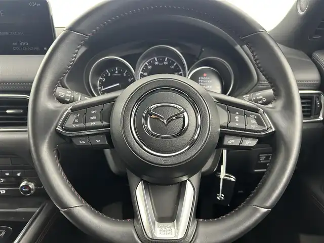 マツダ ＣＸ－８ 25S ブラックトーンED 千葉県 2023(令5)年 1.6万km チタニウムフラッシュマイカ 禁煙車/マツダセーフティサポート/・ドライバー・アテンション・アラート/・車線逸脱警報システム/・ブラインドスポットモニター/・レーンキープアシスト/・スマートブレーキサポート/・スマートシティブレーキサポート/・ヘッドアップディスプレイ/・コーナーセンサー/・レーダークルーズコントロール/純正メモリナビ/・USB/Bluetooth/フルセグTV/・ETC/・全方位カメラ/ハーフレザーシート/・パワーシート/・セカンドシートヒーター/革巻きステアリング/・ステアリングスイッチ/・ステアリングヒーター/MT付きAT/電子パーキング/・ブレーキホールド/純正ラバーフロアマット/純正ドアバイザー/純正19インチAW/オートライト/・LEDヘッドライト/電動格納ウインカーミラー