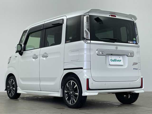 スズキ スペーシア カスタム HYBRID XS 鹿児島県 2020(令2)年 4.8万km ピュアホワイトP 純正ナビ/全方位カメラ/ヘッドアップディスプレイ/両側パワースライドドア/スズキセーフティサポート/シートヒーター/社外ドライブレコーダー/ハーフレザーシート/LEDヘッドライト/純正アルミホイール/ビルトインETC/プッシュスタート