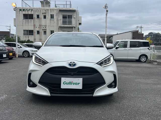 トヨタ ヤリス ハイブリッド G 宮崎県 2021(令3)年 4.9万km ホワイトパールクリスタルシャイン メモリナビ/Miracast対応/バックカメラ/サイドカメラ/フロントカメラ/全方位カメラ/アイドリングストップ/クルーズコントロール/プッシュスタート/ETC/LEDヘッドライト/シートヒーター/カーテンエアバッグ/AppleCarPray/AndroidAuto