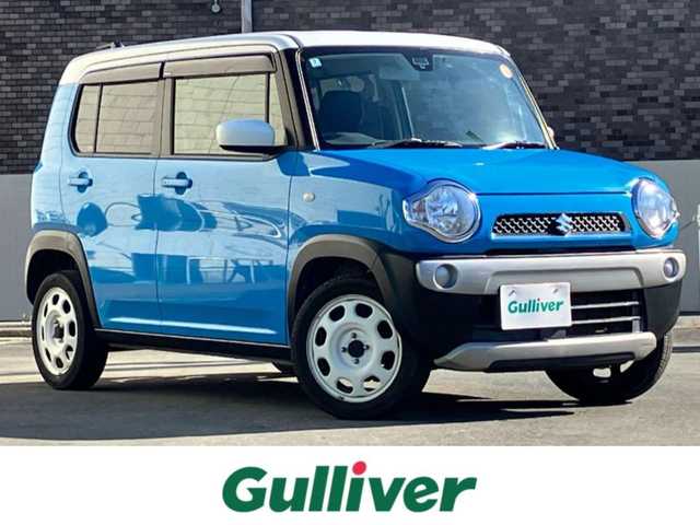 スズキ ハスラー G 静岡県 2018(平30)年 4.8万km サマーブルーM エンジンスタートボタン/パワーステアリング/パワーウィンドウ/アイドリングストップ/オートエアコン/バックカメラ/社外ディスプレイオーディオ（FH-7100DVD）/ドライブレコーダー/純正フロアマット/布シート/前席シートヒーター/ABS/横滑り防止装置/盗難防止装置/ハロゲン/Wエアバッグ/衝突軽減システム