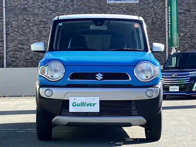 スズキ ハスラー G 静岡県 2018(平30)年 4.8万km サマーブルーM エンジンスタートボタン/パワーステアリング/パワーウィンドウ/アイドリングストップ/オートエアコン/バックカメラ/社外ディスプレイオーディオ（FH-7100DVD）/ドライブレコーダー/純正フロアマット/布シート/前席シートヒーター/ABS/横滑り防止装置/盗難防止装置/ハロゲン/Wエアバッグ/衝突軽減システム