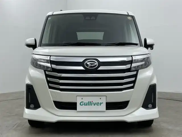 ダイハツ トール カスタムG ターボ 岡山県 2025(令7)年 1万km パールホワイトⅢ 純正9インチディスプレイオーディオ/(Bluetooth/USB/HDMI/Carplay/フルセグTV)/全方位カメラ/両側電動スライドドア/ステアリングリモコン/レーダークルーズコントロール/コーナーセンサー(前後)/オートハイビーム/LEDヘッドライト/レーンアシスト/オートブレーキホールド/アイドリングストップ/スマートキー(2本)/純正15インチアルミホイール/純正フロアマット