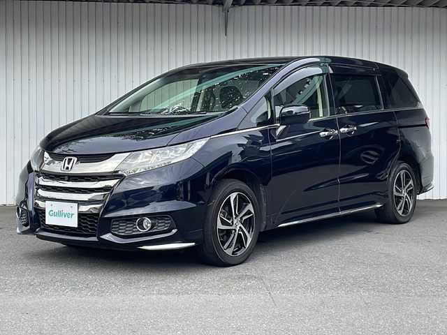 ホンダ オデッセイ アブソルート アドバンス 岩手県 2016(平28)年 6.8万km プレミアムヴィーナスブラックP ホンダセンシング/4WD/純正ナビフルセグTV/BT/CD/DVD/全方位カメラ/アダプティブクルーズコントロール/ハーフレザー/両側パワースライドドア/ＥＴＣ/積込社外AW＋冬タイヤ/レーンキープアシスト/パワーシート/オートライト/ＬＥＤヘッドライト/フォグランプ/スマートキー/プッシュスタート/カーテンエアバック/純正フロアマット