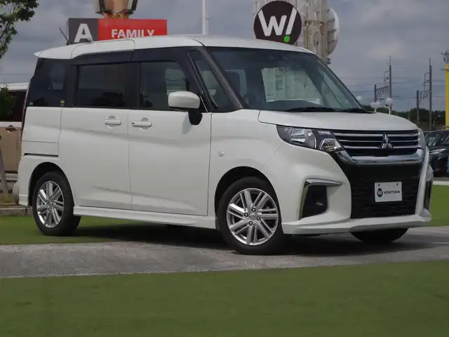 三菱 デリカＤ：２ ハイブリッドMX 千葉県 2022(令4)年 5.5万km ピュアホワイトP 165/65R15/デュアルカメラブレーキサポート/レーダークルーズコントロール/アイドリングストップ/左パワースライドドア/右イージークローザードア/社外メモリーナビ/【DVD/CD再生機能　Bluetooth接続】/バックカメラ/ドライブレコーダー/ステアリングスイッチ/ETC/リアコーナーセンサー/純正15インチアルミホイル/携帯リモコン