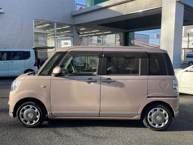 ダイハツ ムーヴ キャンバス G メイクアップ リミテッド　SAⅢ 埼玉県 2018(平30)年 0.6万km ライトローズマイカメタリックⅡ AIS検査済み/登録時走行5608km/車検R8年3月まで/純正8型ナビ/CD/DVD/BT/フルセグTV/360カメラ/両側電動スライドドア/レーダークルーズコントロール/レーダーブレーキ/オートハイビーム/LEDヘッドライト/ドライブレコーダー/ETC/フロアマット/ドアバイザー/アイドリングストップ/スマートキー/スペアキー/新車保証書