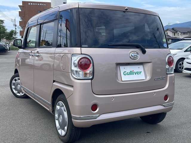 ダイハツ ムーヴ キャンバス G メイクアップ リミテッド　SAⅢ 山口県 2018(平30)年 0.6万km ライトローズマイカメタリックⅡ 禁煙車　/純正８型ナビ　/Bluetooth/CD/DVD/フルセグTV/両側電動スライドドア　/全方位バックカメラ/レーンキープアシスト　/コーナーセンサー　/ＬＥＤヘッドライト　/オートハイビーム　/純正フロアマット　/ドアバイザー/ドライブレコーダー　/ETC/スマートキー