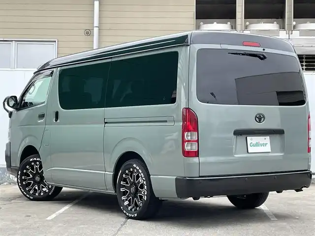 トヨタ ハイエース GL 青森県 2010(平22)年 10.9万km Ｌグリーン 4WD/フルセグTV/社外メモリナビ/AM/FM/CD/DVD/BT/USB/片側パワースライド/オートライト/フォグランプ/社外フリップダウンモニター/ETC/コーナーセンサー/バックカメラ/ホワイトレタータイヤ/社外フロントグリル/社外センターコンソール/社外シートカバー/冬タイヤ積み込み有/取扱説明書