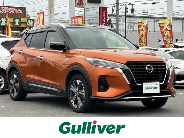 日産 キックス X ツートーンインテリアED 群馬県 2020(令2)年 7万km プレミアムホライズンオレンジ/ピュアブラック 2トーン 純正9型ナビ(MM320D-L)/CD・DVD・BT・フルセグ/アラウンドビューモニター/インテリジェントルームミラー/純正ドライブレコーダー/ビルトインETC/前席シートヒーター/ステアリングヒーター/追従式クルーズコントロール/横滑り防止装置/レーンキープアシスト/衝突軽減ブレーキ/アイドリングストップ/純正アルミホイール/純正フロアマット/LEDヘッドライト