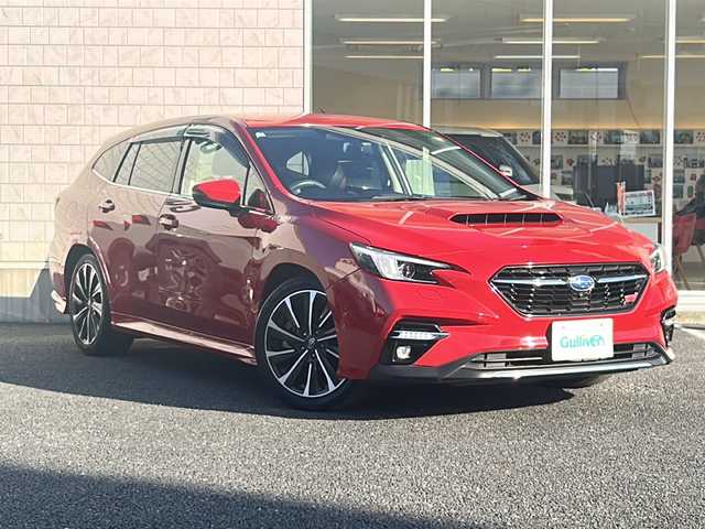 スバル レヴォーグ 1．8STIスポーツ EX 千葉県 2021(令3)年 5.5万km ピュアレッド ワンオーナー/スバルアイサイトテクノロジー/・衝突軽減ブレーキ/・レーダークルーズコントロール/・ステアリング連動ヘッドランプ/・横滑り防止/・オートライト/・SOSコール/・サイドカメラ/・バックカメラ/純正11.6インチナビ/・AM/FM/フルセグTV/・Bluetooth/USB/AUX/赤レザーシート/パドルシフト/パワーシート前席/シートヒーター前席/後席/シートメモリー/パワーバックドア/LEDヘッドライト/LEDフォグランプ/ETC/純正ラバーフロアマット/純正ドアバイザー/電動パーキング/プッシュスタート/スマートキー/スペアキー/保証書/取扱説明書