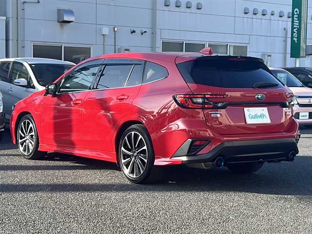 スバル レヴォーグ 1．8STIスポーツ EX 千葉県 2021(令3)年 5.5万km ピュアレッド ワンオーナー/スバルアイサイトテクノロジー/・衝突軽減ブレーキ/・レーダークルーズコントロール/・ステアリング連動ヘッドランプ/・横滑り防止/・オートライト/・SOSコール/・サイドカメラ/・バックカメラ/純正11.6インチナビ/・AM/FM/フルセグTV/・Bluetooth/USB/AUX/赤レザーシート/パドルシフト/パワーシート前席/シートヒーター前席/後席/シートメモリー/パワーバックドア/LEDヘッドライト/LEDフォグランプ/ETC/純正ラバーフロアマット/純正ドアバイザー/電動パーキング/プッシュスタート/スマートキー/スペアキー/保証書/取扱説明書