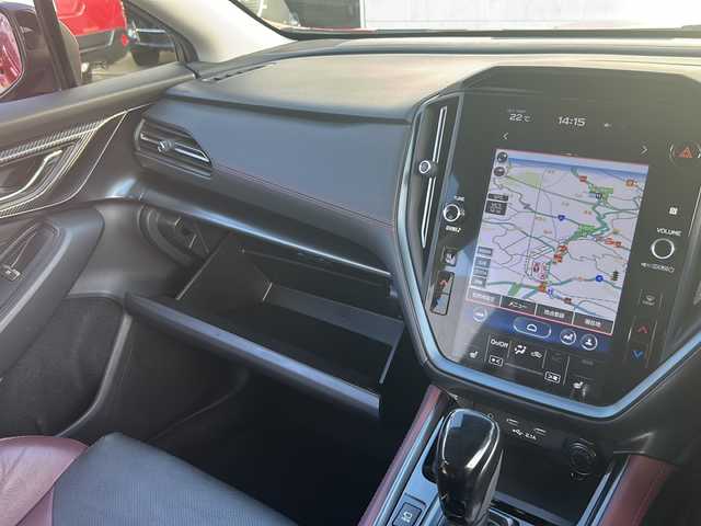 スバル レヴォーグ 1．8STIスポーツ EX 千葉県 2021(令3)年 5.5万km ピュアレッド ワンオーナー/スバルアイサイトテクノロジー/・衝突軽減ブレーキ/・レーダークルーズコントロール/・ステアリング連動ヘッドランプ/・横滑り防止/・オートライト/・SOSコール/・サイドカメラ/・バックカメラ/純正11.6インチナビ/・AM/FM/フルセグTV/・Bluetooth/USB/AUX/赤レザーシート/パドルシフト/パワーシート前席/シートヒーター前席/後席/シートメモリー/パワーバックドア/LEDヘッドライト/LEDフォグランプ/ETC/純正ラバーフロアマット/純正ドアバイザー/電動パーキング/プッシュスタート/スマートキー/スペアキー/保証書/取扱説明書