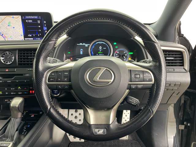 レクサス ＲＸ 450h 道央・札幌 2021(令3)年 5.6万km グラファイトブラックガラスフレーク ・4WD/・サンルーフ/・純正ナビ/・BT&CD&DVD&Miracast&フルセグTV/・AppleCarPlay&AndroidAuto/・全方位カメラ/・パワーバックドア/・レクサスセーフティーシステム/・オートクルーズコントロール/・ブラインドスポットモニター/・パドルシフト/・レザーシート/・前席パワーシート/・前席シートヒーター&ベンチレーション/・ステアリングヒーター/・ステアリングスイッチ/・ミラーヒーター/・ビルトインETC2.0/・AC100V/・社外ドラレコ前後/・3眼LEDヘッドライト/・オートライト/・オートマチックハイビーム/・LEDフォグライト/・TVキャンセラー/・スマートキー（カードキー）/・スペアキー/・保証書/・取扱説明書