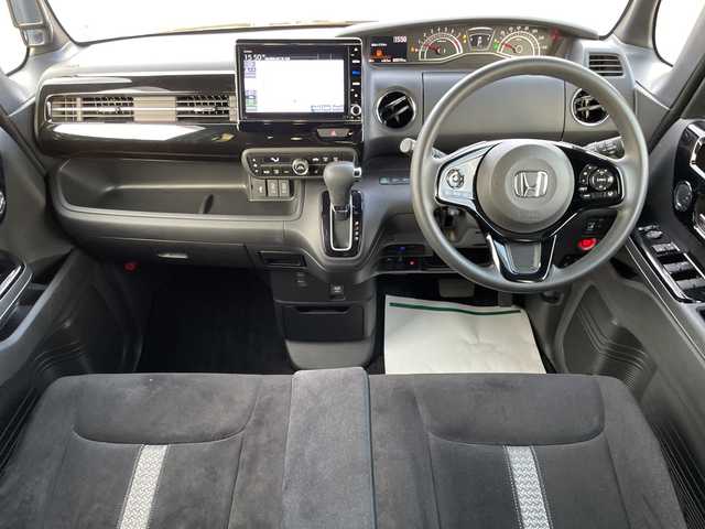 ホンダ Ｎ ＢＯＸ カスタム L 岡山県 2021(令3)年 2.6万km クリスタルブラックパール 純正8インチナビ　VXU-217NBi/フルセグTV、Bluetooth、CD、DVD、AM、FM/バックカメラ/ETC/前方ドライブレコーダー/前席シートヒーター/片側パワースライドドア/レーダークルーズコントロール/ホンダセンシング/シートバックテーブル/リアロールサンシェード