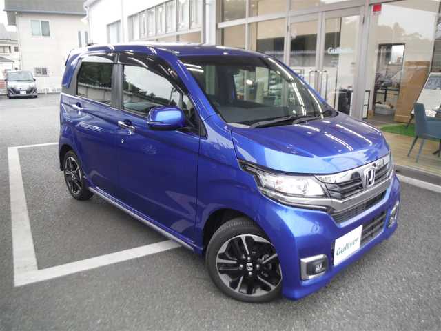 ホンダ Ｎ ＷＧＮ カスタムGターボSSパッケージⅡ 東京都 2018(平30)年 1.4万km 青 ワンオーナー車/保証書・取説あり/社外ナビ・TVフルセグ/　DVD・バックカメラ/　ドライブレコーダー/　純正ビルトインETC/あんしんパッケージ/　クルーズコントロール/パドルシフト/ハーフレザーシート/　前席シートヒーター/キセノンライト/　LEDフォグ/オートリトラミラー/スマートキー×2個/ホンダ純正15インチAW/　スタッドレス付き車内