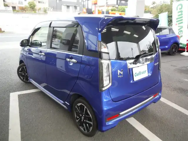 ホンダ Ｎ ＷＧＮ カスタムGターボSSパッケージⅡ 東京都 2018(平30)年 1.4万km 青 ワンオーナー車/保証書・取説あり/社外ナビ・TVフルセグ/　DVD・バックカメラ/　ドライブレコーダー/　純正ビルトインETC/あんしんパッケージ/　クルーズコントロール/パドルシフト/ハーフレザーシート/　前席シートヒーター/キセノンライト/　LEDフォグ/オートリトラミラー/スマートキー×2個/ホンダ純正15インチAW/　スタッドレス付き車内