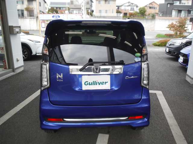 ホンダ Ｎ ＷＧＮ カスタムGターボSSパッケージⅡ 東京都 2018(平30)年 1.4万km 青 ワンオーナー車/保証書・取説あり/社外ナビ・TVフルセグ/　DVD・バックカメラ/　ドライブレコーダー/　純正ビルトインETC/あんしんパッケージ/　クルーズコントロール/パドルシフト/ハーフレザーシート/　前席シートヒーター/キセノンライト/　LEDフォグ/オートリトラミラー/スマートキー×2個/ホンダ純正15インチAW/　スタッドレス付き車内