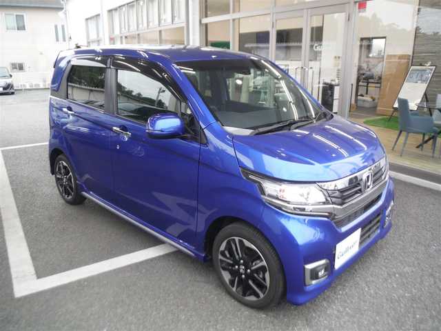ホンダ Ｎ ＷＧＮ カスタムGターボSSパッケージⅡ 東京都 2018(平30)年 1.4万km 青 ワンオーナー車/保証書・取説あり/社外ナビ・TVフルセグ/　DVD・バックカメラ/　ドライブレコーダー/　純正ビルトインETC/あんしんパッケージ/　クルーズコントロール/パドルシフト/ハーフレザーシート/　前席シートヒーター/キセノンライト/　LEDフォグ/オートリトラミラー/スマートキー×2個/ホンダ純正15インチAW/　スタッドレス付き車内