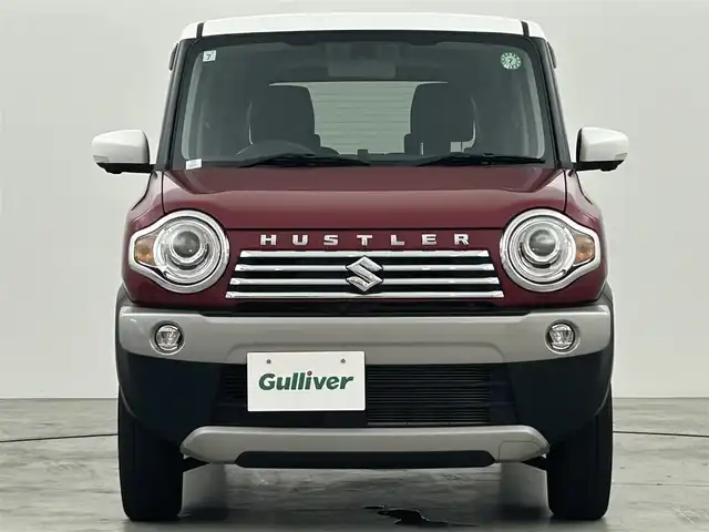 スズキ ハスラー Jスタイル Ⅱ 福岡県 2017(平29)年 2.1万km フェニックスレッドパール/ホワイト2トーンルーフ 純正ナビ（ＢＴ，フルセグＴＶ）　/全方位カメラ　/ビルトインＥＴＣ　/衝突軽減ブレーキ　/レーンキープ　/横滑り防止装置　/アイドリングストップ　/シートヒーター　/純正フロアマット　/純正１５インチＡＷ　/ハーフレザー