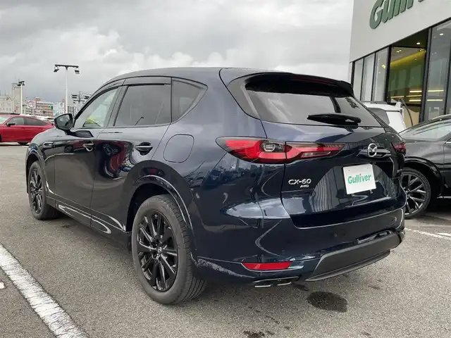 マツダ ＣＸ－６０ XD HV エクスクルーシブスポーツ 長崎県 2022(令4)年 1.3万km ディープクリスタルブルーマイカ サンルーフ/全方位カメラ/レザーシート/純正ナビ/前席パワーシート/前席シートヒーター/シートベンチレーション/ブラインドスポットモニター/前後ドライブレコーダー/ETC/BOSEサウンド/衝突軽減ブレーキ/レーンキープアシスト/レーダークルーズコントロール/スペアキー/オートライト/LEDヘッドライト/オートハイビーム/パワーバックドア/クリアランスソナー/ステアリングヒーター