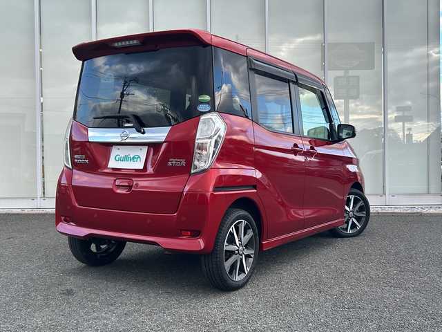 日産 デイズ ルークス ハイウェイスター Gターボ 福岡県 2018(平30)年 9.1万km スパークリングレッドM 純正7インチナビ/（TV/Bluetooth/AM/FM/SD/CD/DVD）/アラウンドビューモニター/両側パワースライドドア/純正15インチアルミホイール/純正フロアマット/オートライト/オートハイビーム/LEDヘッドライト/フォグランプ/衝突軽減ブレーキ/プッシュスタート/スマートキー/スペアキー