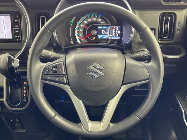 スズキ ハスラー Jスタイル 岐阜県 2022(令4)年 1.5万km ブルーイッシュブラックパール デュアルカメラブレーキサポート/Panasonic7インチナビ/（CD/DVD/Bluetooth/フルセグ/SD）/全方位カメラ/前席シートヒーター/前方ドライブレコーダー/ETC/ステアリングスイッチ/オートLEDライト/電動格納ミラー/スマートキー/純正フロアマット