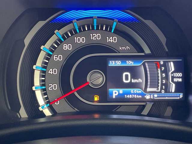 スズキ ハスラー Jスタイル 岐阜県 2022(令4)年 1.5万km ブルーイッシュブラックパール デュアルカメラブレーキサポート/Panasonic7インチナビ/（CD/DVD/Bluetooth/フルセグ/SD）/全方位カメラ/前席シートヒーター/前方ドライブレコーダー/ETC/ステアリングスイッチ/オートLEDライト/電動格納ミラー/スマートキー/純正フロアマット