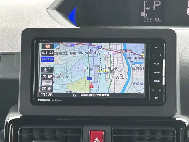 ダイハツ タント カスタム X 福島県 2019(令1)年 3.6万km シャイニングホワイトパール 社外ナビゲーション/型番：CN-RE05WD/【CD/DVD/SD/USB/BT/TV】/バックカメラ/フリップダウンモニター/ドライブレコーダー/ETC/両側電動スライドドア/衝突回避支援ブレーキ機能/車線逸脱警報機能/車線逸脱抑制制御機能/アイドリングストップ/LEDオートライト/LEDフォグランプ/純正フロアマット/純正ドアバイザー
