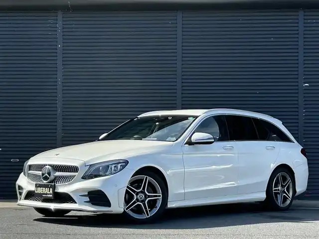 メルセデス・ベンツ Ｃ２２０ｄ ステーションワゴン アバンギャルドAMGライン 茨城県 2018(平30)年 4.2万km ダイヤモンドホワイト 後期型 /RSP /ACC /黒革 /シートヒーター /ナビ /TV/BT/CarPlay /LED /レーンキープアシスト /ブラインドスポットアシスト /パワーテールゲート /M付パワーシート /パドルシフト /ETC2.0 /キーレスゴー /ドラレコ /純正18インチAW /ルーフレール /禁煙車