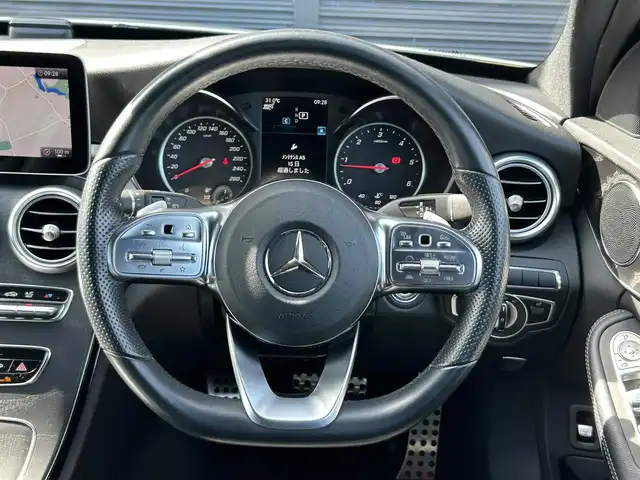 メルセデス・ベンツ Ｃ２２０ｄ ステーションワゴン アバンギャルドAMGライン 茨城県 2018(平30)年 4.2万km ダイヤモンドホワイト 後期型 /RSP /ACC /黒革 /シートヒーター /ナビ /TV/BT/CarPlay /LED /レーンキープアシスト /ブラインドスポットアシスト /パワーテールゲート /M付パワーシート /パドルシフト /ETC2.0 /キーレスゴー /ドラレコ /純正18インチAW /ルーフレール /禁煙車