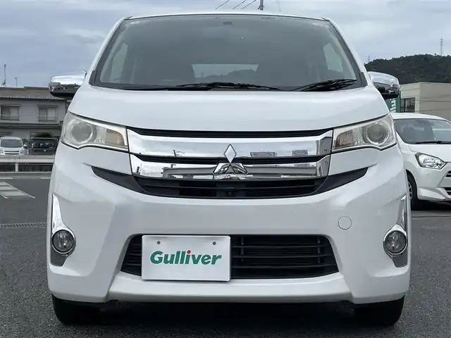 三菱 ｅＫカスタム G 広島県 2014(平26)年 3.9万km シルキーホワイト メモリナビ/フルセグテレビ/【Bluetooth/USB/CD/DVD/iPod】/全周囲カメラ/ドライブレコーダー（前のみ）/ETC/アイドリングストップ/ウィンカーミラー/ドアバイザー/プッシュスタート/HIDヘッドライト/電動格納ミラー
