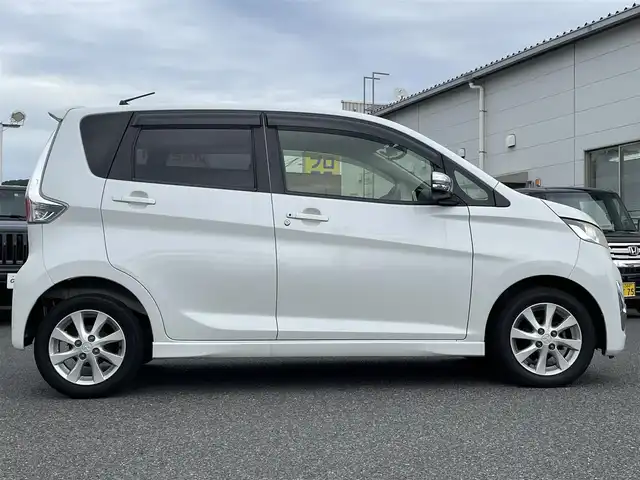 三菱 ｅＫカスタム G 広島県 2014(平26)年 3.9万km シルキーホワイト メモリナビ/フルセグテレビ/【Bluetooth/USB/CD/DVD/iPod】/全周囲カメラ/ドライブレコーダー（前のみ）/ETC/アイドリングストップ/ウィンカーミラー/ドアバイザー/プッシュスタート/HIDヘッドライト/電動格納ミラー