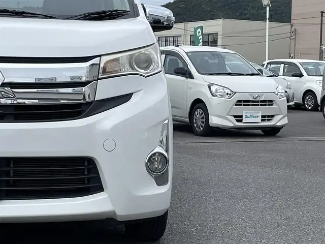 三菱 ｅＫカスタム G 広島県 2014(平26)年 3.9万km シルキーホワイト メモリナビ/フルセグテレビ/【Bluetooth/USB/CD/DVD/iPod】/全周囲カメラ/ドライブレコーダー（前のみ）/ETC/アイドリングストップ/ウィンカーミラー/ドアバイザー/プッシュスタート/HIDヘッドライト/電動格納ミラー