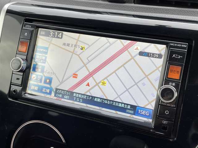 三菱 ｅＫカスタム G 広島県 2014(平26)年 3.9万km シルキーホワイト メモリナビ/フルセグテレビ/【Bluetooth/USB/CD/DVD/iPod】/全周囲カメラ/ドライブレコーダー/ETC/シートヒーター/アイドリングストップ/ウィンカーミラー/ドアバイザー/プッシュスタート/HIDヘッドライト/電動格納ミラー