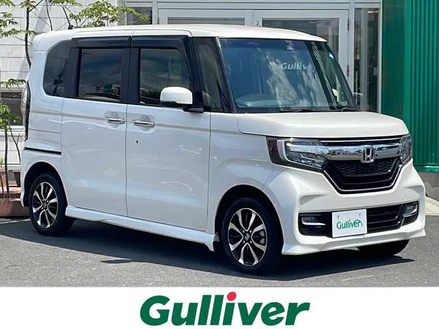ホンダ Ｎ ＢＯＸ カスタム G L ホンダセンシング 青森県 2017(平29)年 5万km プレミアムホワイトパールⅡ 4WD/社外SDナビ・フルセグTV/CD・DVD・Bluetooth・SD/バックカメラ/両側パワースライドドア/ビルトインETC/前席シートヒーター/ホンダセンシング/衝突軽減ブレーキ/追従クルーズコントロール/レーンキープアシスト/オートハイビーム/サイドカーテンエアバック/コーナーセンサー/LEDヘッドライト/LEDフォグライト/スマートキー