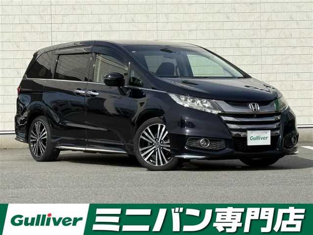 ホンダ オデッセイ アブソルート・EXホンダセンジング 福岡県 2016(平28)年 6.1万km プレミアムヴィーナスブラックP 禁煙車純正7型インターナビ(フルセグTV/CD/DVD/BT)全方位モニターホンダセンシング両側パワスラレーダークルコンETCHDMIUSBポート純正LEDヘッドライト純正フロアマット純正18インチホイールスマートキープッシュスタート