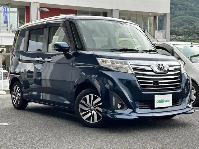 トヨタ ルーミー カスタムG S 長崎県 2017(平29)年 9.7万km レーザーブルークリスタルシャイン ワンオーナー/純正SDナビ(FM/AM/CD/BT/TV)/両側パワースライドドア/ビルトインETC/クルーズコントロール/バックカメラ/アイドリングストップ/純正フロアマット/純正アルミホイール/フロント・リアエアロ/オートライト/ABS/VSC/TCS/後方コーナーセンサー/衝突被害軽減システム/スマートキー/スペアキー/保証書