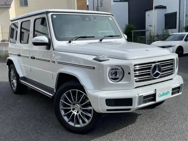 メルセデス・ベンツ ゲレンデヴァーゲン Ｇ４００ｄ AMGライン 神奈川県 2023(令5)年 0.6万km パール ワンオーナー/マヌファクトゥーアプログラム/AMGライン/ラグジュアリーパッケージ/サンルーフ/ブルメスターサウンド/レーダーセーフティパッケージ/黒革シート/純正メモリーナビ・地デジTV/純正USB/BT再生/360°カメラ/ETC2.0/純正前後ドライブレコーダー/前席パワーシート/エアシート/全席シートヒーター/レーダークルーズコントロール/PCS/LKA/BSM/標識認識/純正20インチAW/LEDライト/コーナーセンサー/パドルシフト/プッシュスタート/キーレス×2/R6/7年ディーラー整備記録/保証書・取説あり