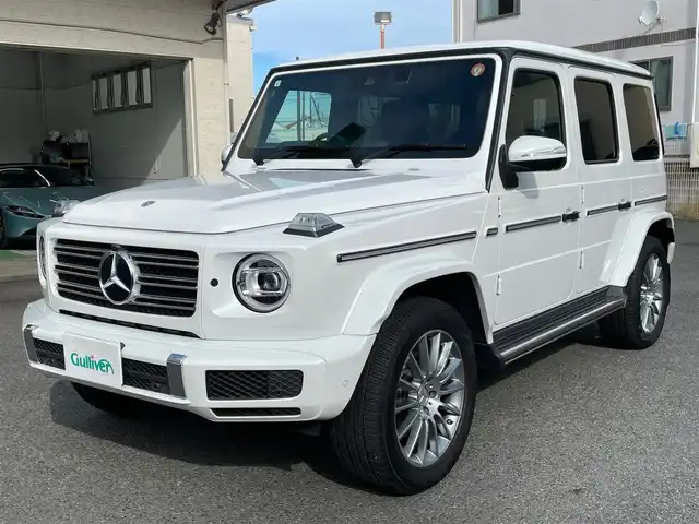 メルセデス・ベンツ ゲレンデヴァーゲン Ｇ４００ｄ AMGライン 神奈川県 2023(令5)年 0.6万km パール ワンオーナー/マヌファクトゥーアプログラム/AMGライン/ラグジュアリーパッケージ/サンルーフ/ブルメスターサウンド/レーダーセーフティパッケージ/黒革シート/純正メモリーナビ・地デジTV/純正USB/BT再生/360°カメラ/ETC2.0/純正前後ドライブレコーダー/前席パワーシート/エアシート/全席シートヒーター/レーダークルーズコントロール/PCS/LKA/BSM/標識認識/純正20インチAW/LEDライト/コーナーセンサー/パドルシフト/プッシュスタート/キーレス×2/R6/7年ディーラー整備記録/保証書・取説あり
