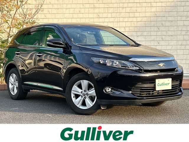 トヨタ ハリアー エレガンス 茨城県 2015(平27)年 5.7万km スパークリングブラックパールクリスタルシャイン 純正ナビ/-(SD/フルセグTV/BT/AM/FM）/禁煙車/バックカメラ/LEDヘッドライト/D席パワーシート/プッシュスタート/ハーフレザーシート/純正17アルミホイール/電動格納ミラー/アイドリングストップ/ETC/プッシュスタート