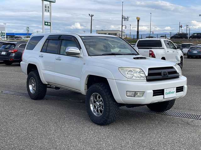 トヨタ ハイラックス サーフ SSR－G 新潟県 2003(平15)年 18.5万km ホワイトパールクリスタルシャイン 4WD/ディスプレイオーディオ/BT/ETC/サンルーフ/革調シートカバー/リモコンキー /LEDヘッドライト/オートライト/フォグランプ/社外16インチアルミホイール