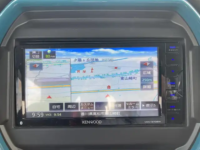 スズキ ハスラー HYBRID G 香川県 2021(令3)年 3.4万km デニムブルー ガンメタリック 2トーン 登録時走行距離：33694km/ケンウッド製メモリナビ/　CD DVD BT フルセグTV/バックカメラ/デュアルカメラブレーキサポート/レーンキープアシスト/クリアランスソナー/横滑り防止装置/アイドリングストップ/オートライト/レベラいざヘッドライト/前後ドライブレコーダー/ETC/シートヒーター/プッシュスタート/スマートキー/スペアキー