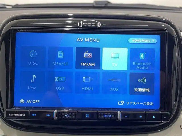 フィアット ５００ 1．2 ポップ 岐阜県 2020(令2)年 4.8万km LATTE MENTA 地デジＴＶ　/社外ナビ　/リモコンキー　/ＥＴＣ　/ドライブレコーダー/前後　/スペアキー　/USB