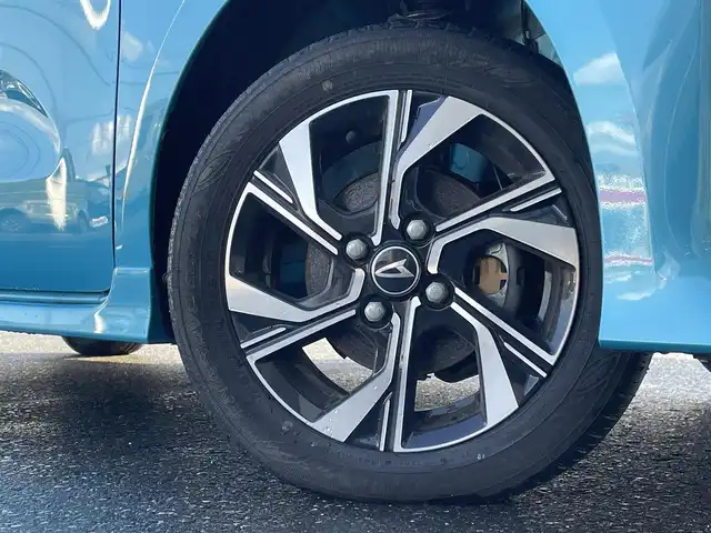 ダイハツ タント カスタム X 青森県 2023(令5)年 1万km ターコイズブルーマイカメタリック 4WD/前席シートヒーター/両側パワースライドドア/プッシュスタート/スマートキー×２/純正フロアマット/アイドリングストップ/衝突被害軽減システム