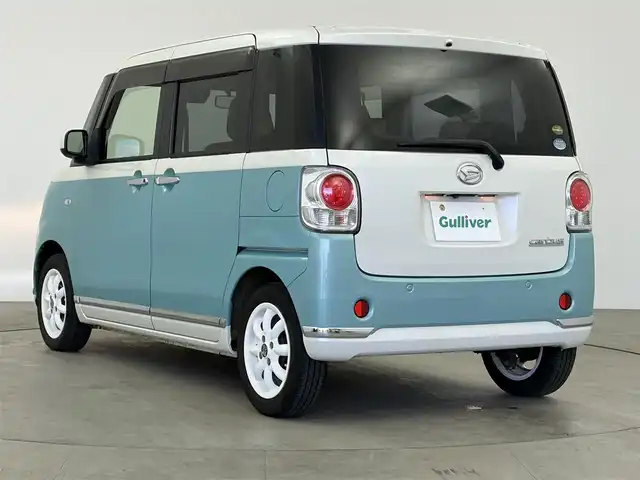 ダイハツ ムーヴ キャンバス X LTD SA Ⅱ 愛知県 2016(平28)年 5.4万km パールホワイトⅢ/ファインミントメタリック 2トーン 純正7インチナビ/（TV/AM/FM/CD/AUX）/バックカメラ/両側パワースライドドア/純正フロアマット/社外AW/オートライト/プッシュスタート/スマートキー/スペアキー/ドアバイザー/ベンチシート/ステアリングリモコン/電動格納見ミラー