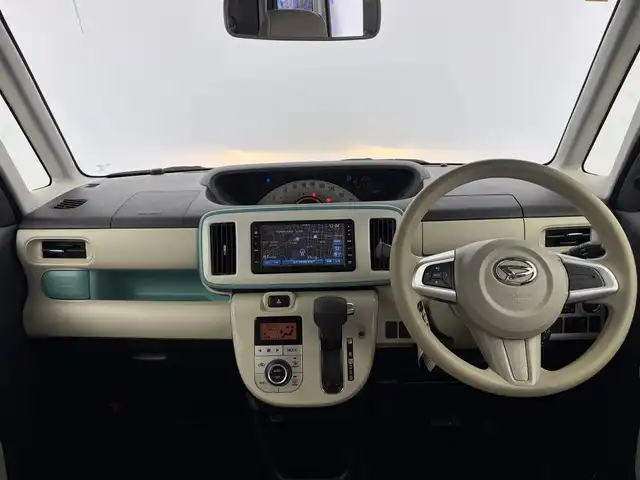 ダイハツ ムーヴ キャンバス X LTD SA Ⅱ 愛知県 2016(平28)年 5.4万km パールホワイトⅢ/ファインミントメタリック 2トーン 純正7インチナビ/（TV/AM/FM/CD/AUX）/バックカメラ/両側パワースライドドア/純正フロアマット/社外AW/オートライト/プッシュスタート/スマートキー/スペアキー/ドアバイザー/ベンチシート/ステアリングリモコン/電動格納見ミラー