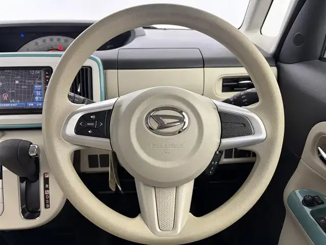 ダイハツ ムーヴ キャンバス X LTD SA Ⅱ 愛知県 2016(平28)年 5.4万km パールホワイトⅢ/ファインミントメタリック 2トーン 純正7インチナビ/（TV/AM/FM/CD/AUX）/バックカメラ/両側パワースライドドア/純正フロアマット/社外AW/オートライト/プッシュスタート/スマートキー/スペアキー/ドアバイザー/ベンチシート/ステアリングリモコン/電動格納見ミラー