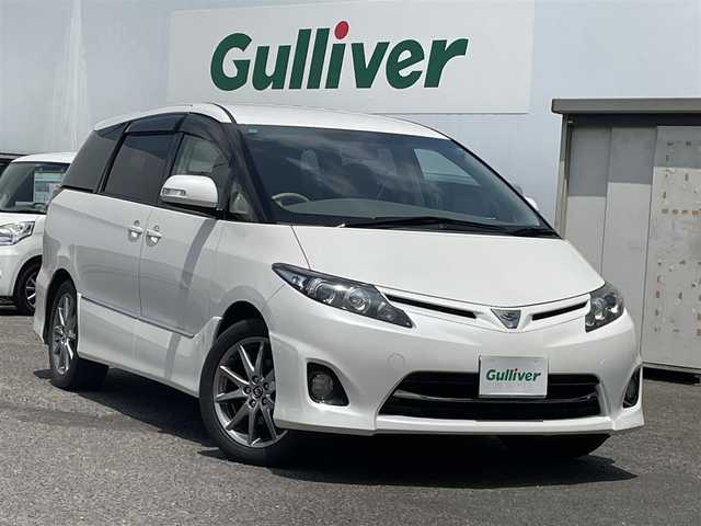 トヨタ エスティマ アエラス 福島県 2009(平21)年 14.2万km ホワイトパールクリスタルシャイン 両側パワースライドドア /純正HDDナビ/後席フリップダウン/フルセグテレビ/バックカメラ/Bluetooth接続/クルーズコントロール/プッシュスタート/純正18インチAW/Egスターター/保証書/取説書
